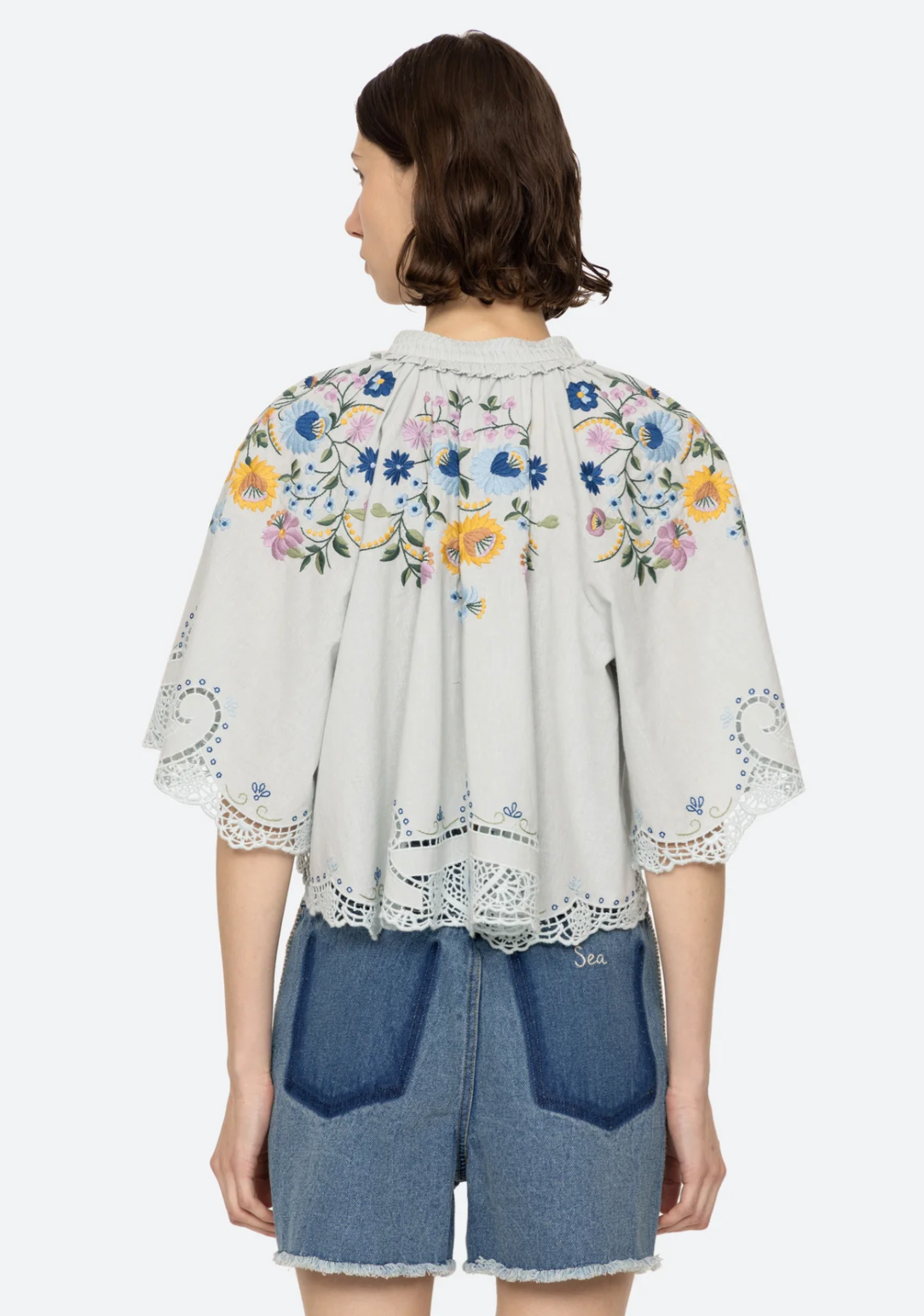 CELIA EMB S/S TOP