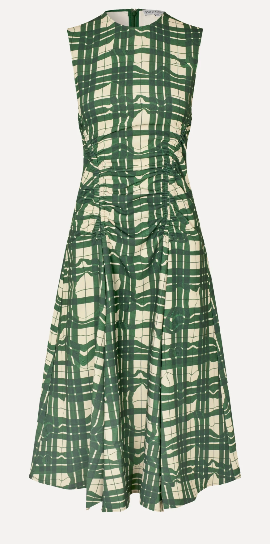 GATHERED MIDI DRESS