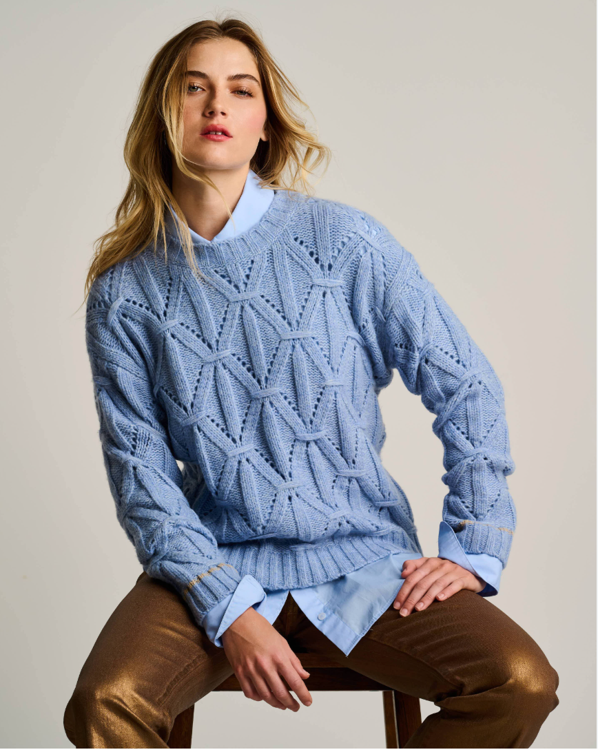 CABLE CREW SWEATER