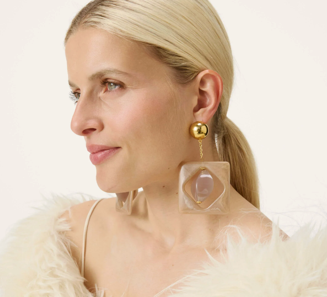 BIANCONE MARBLE EARRINGS