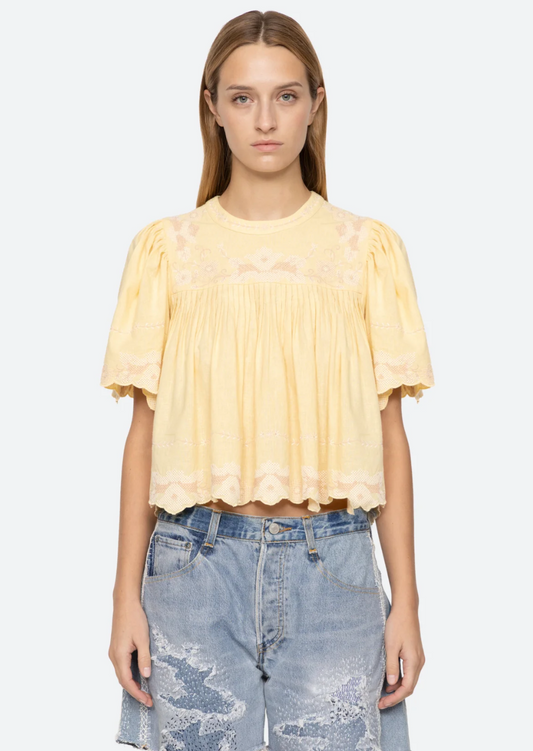 VESNA EMBROIDERY S/SLV TOP