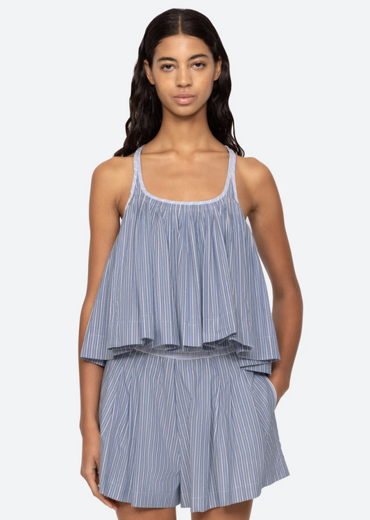 HELMI STRIPED SHIRTING TANK TOP
