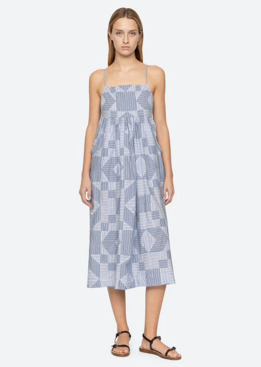 HELMI STRIPED SHIRTING SHIRT DRESS