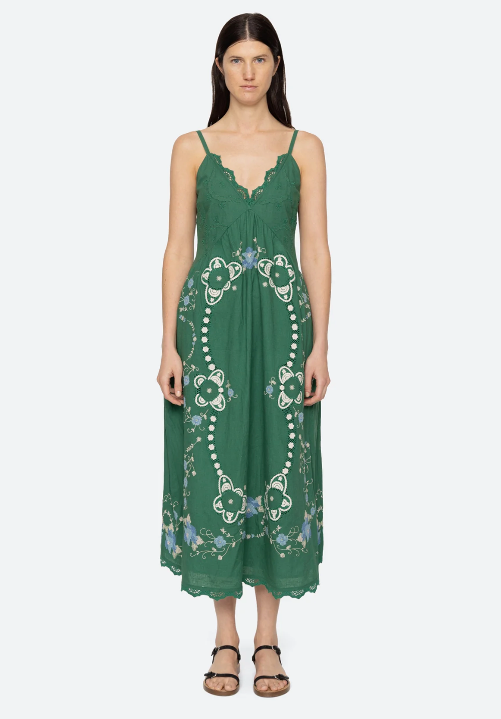 VESNA EMBRIODERY SLIP DRESS