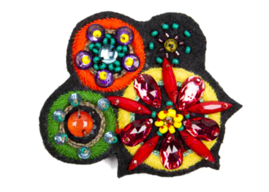 FLOWERS BROOCH