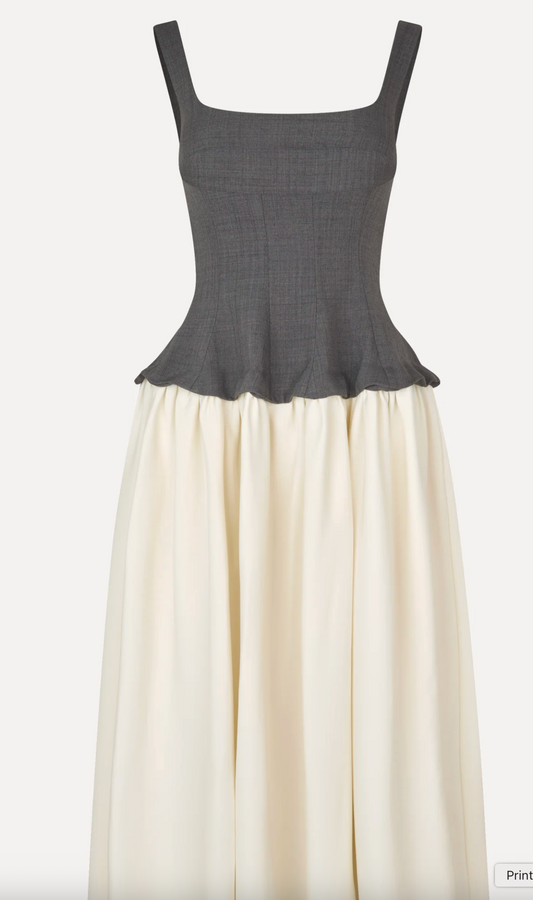 TEXTURED CORSET DRESS