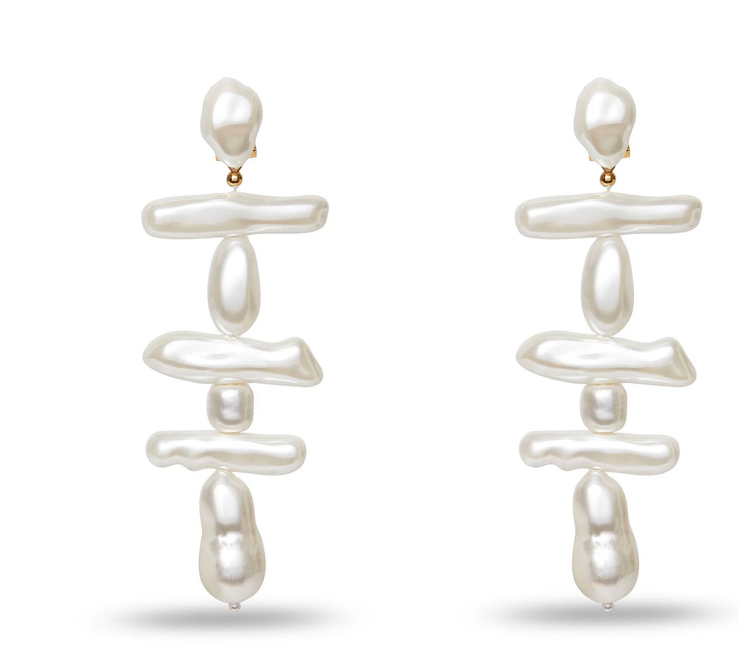GRAND PEARL LINEAR EARRING