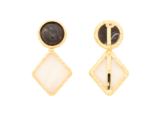 PEARL MARBLE EARRING
