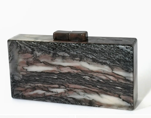 BROWN/BK/BEIGE CLUTCH