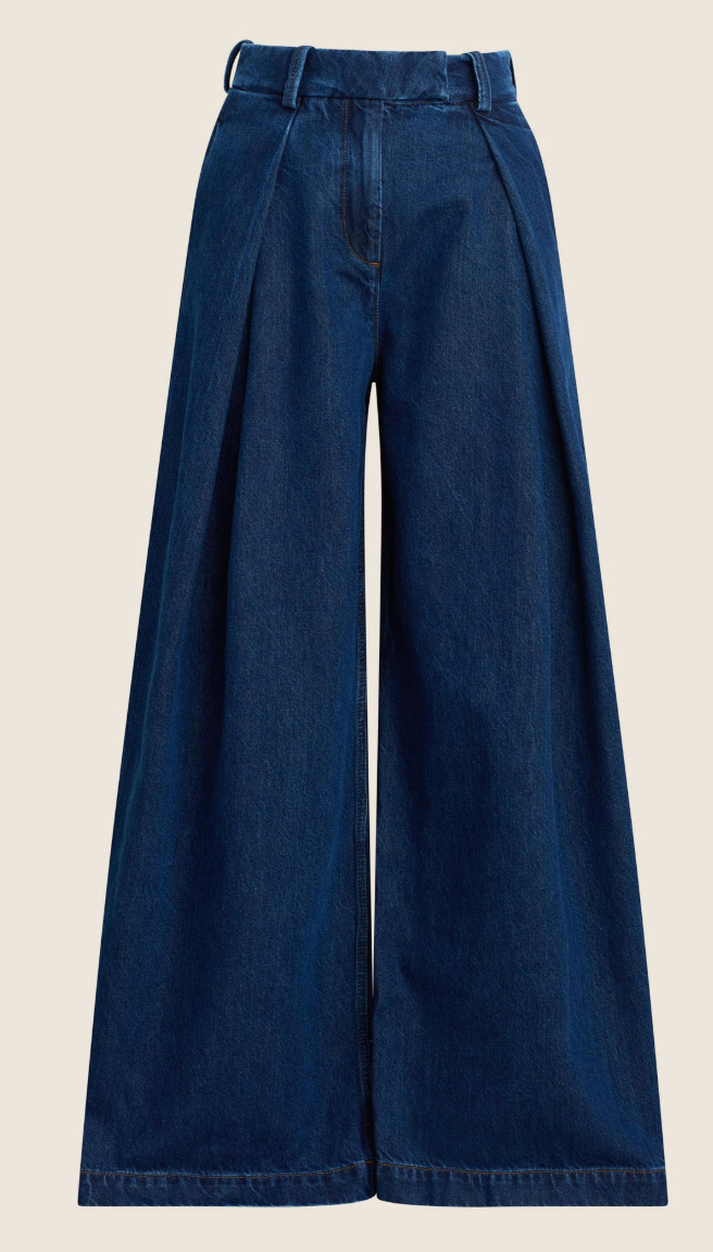DENIM PLEAT PANT